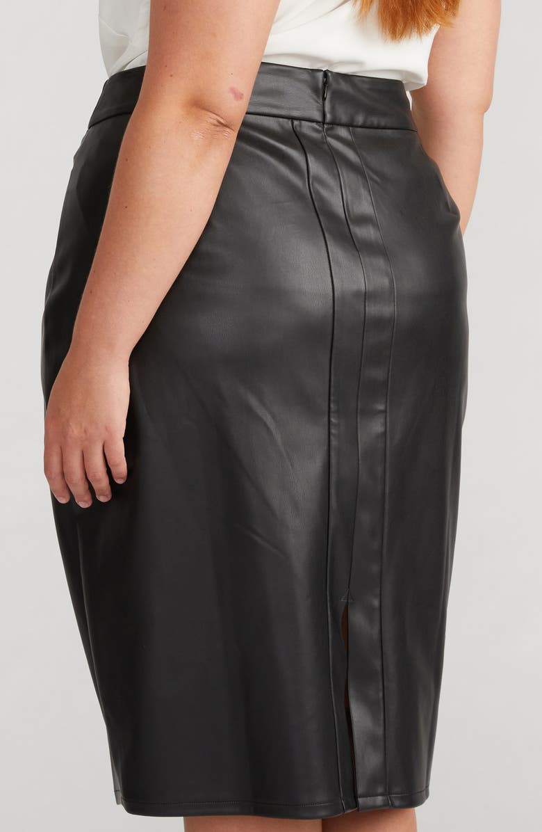 Universal Standard Silaro Faux Leather Pencil Skirt, Alternate, color, 