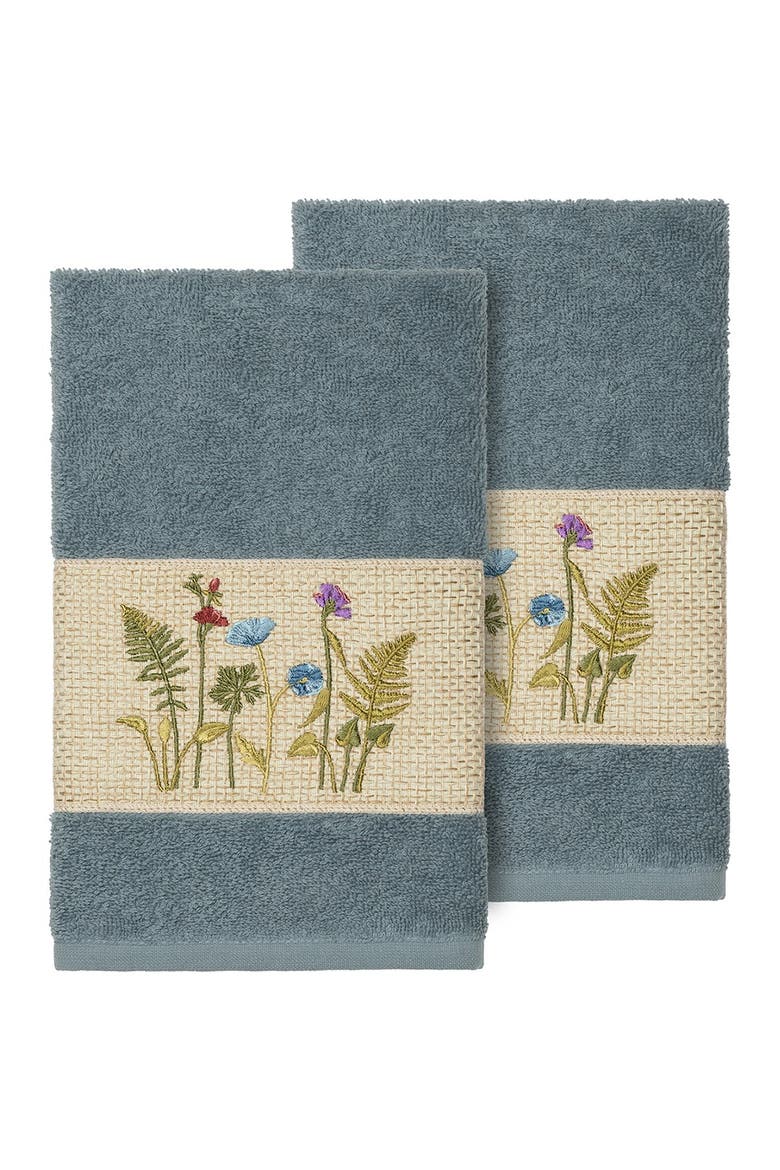 Serenity Embellished Hand Towel - Set of 2 - Teal, Main, color, TEAL