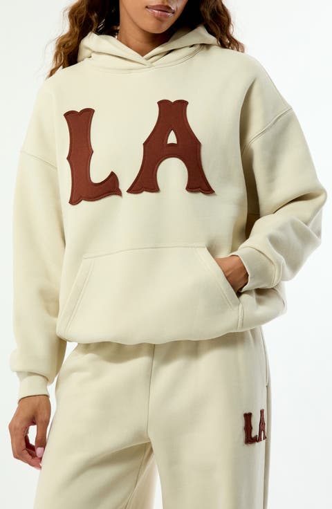 LA Relaxed Fit Cotton Blend Hoodie