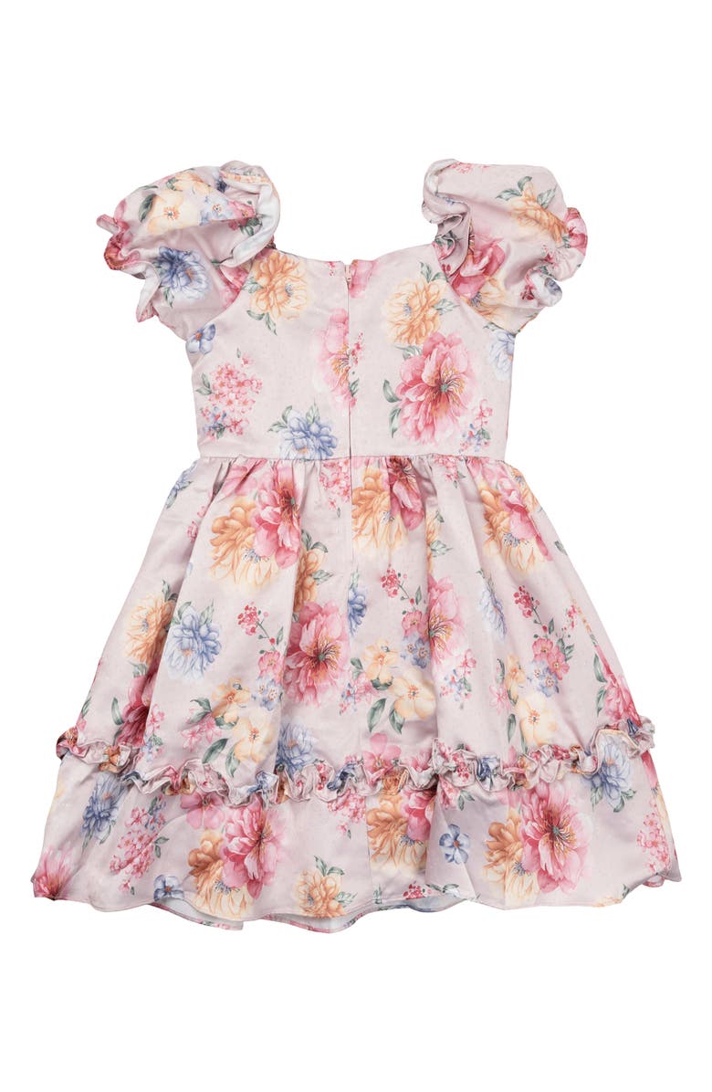 Rare Editions Kids' Puff Sleeve Dress, Alternate, color, Blush