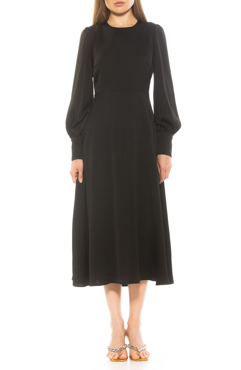 Alexia Admor Sophie Long Sleeve Fit & Flare Maxi Dress, Main, color, 