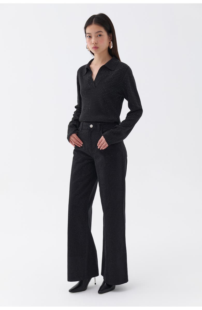 Nocturne Stone Embroidered Jeans, Alternate, color,