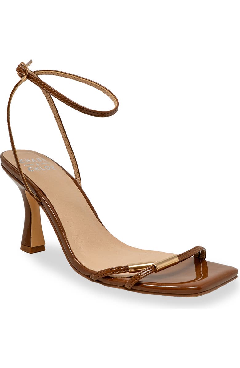 CHASE AND CHLOE Cielle Ankle Strap Sandal, Main, color, Tan