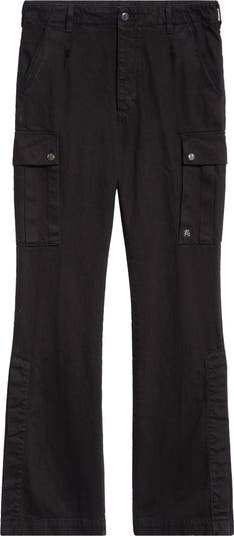 AMIRI M65 Distressed Split Hem Kick Flare Leg Cargo Jeans