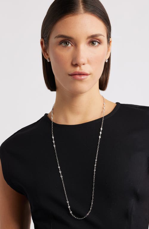 Nordstrom Cubic Zirconia Teardrop Earrings In Silver