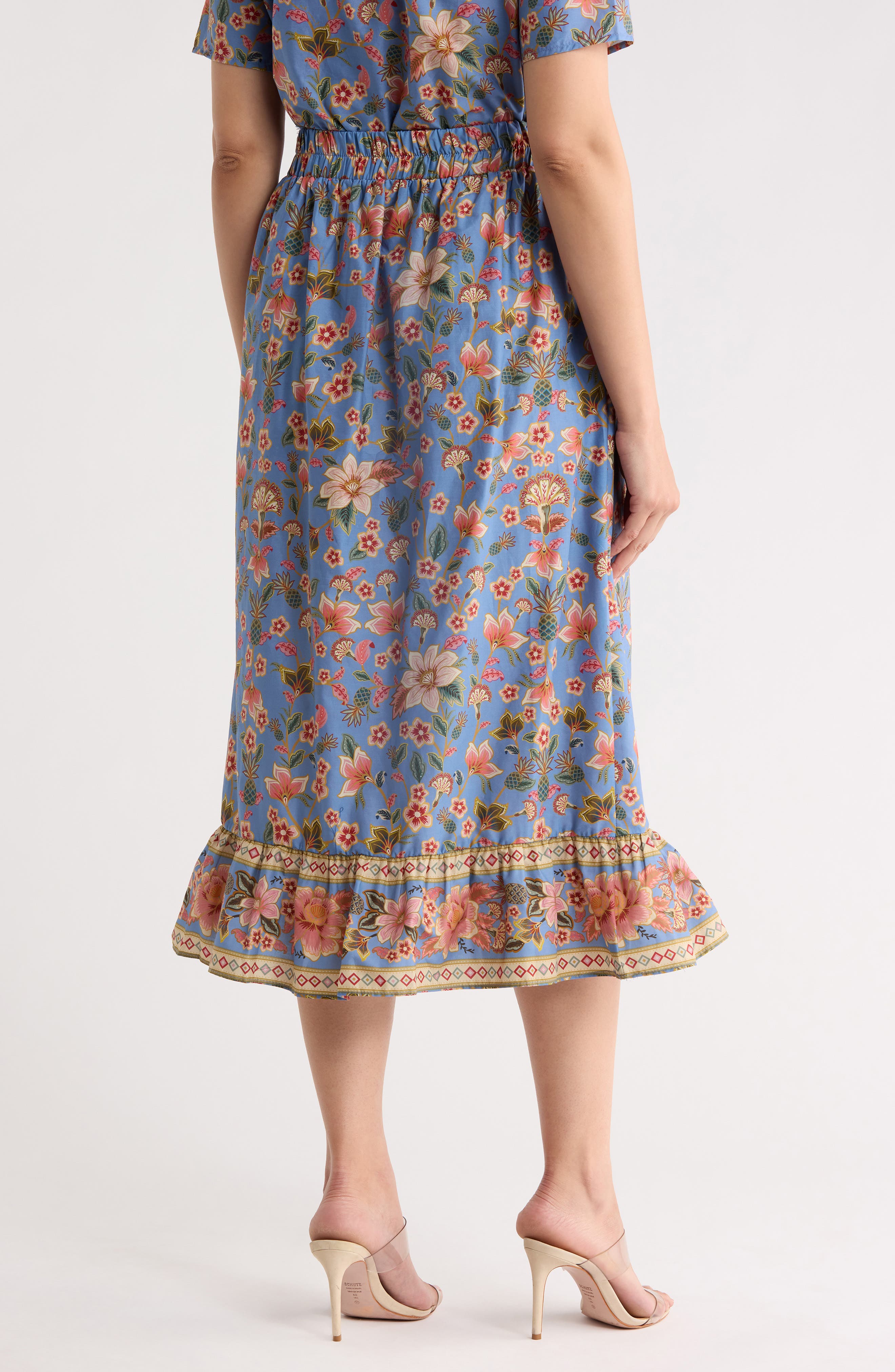 Ruffle Hem Cotton Poplin Skirt - image 4