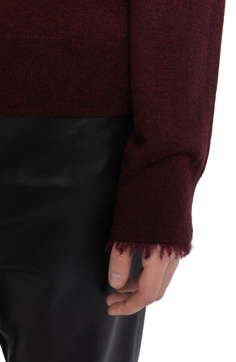 Zadig & Voltaire Ivy Crewneck Cashmere Sweater, Alternate, color, Burgundy