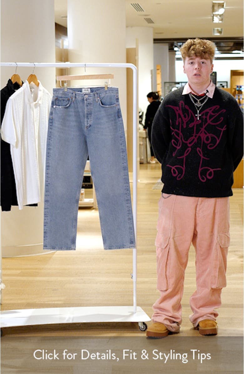 '90s Mid Rise Relaxed Straight Leg Jeans, sales video thumbnail