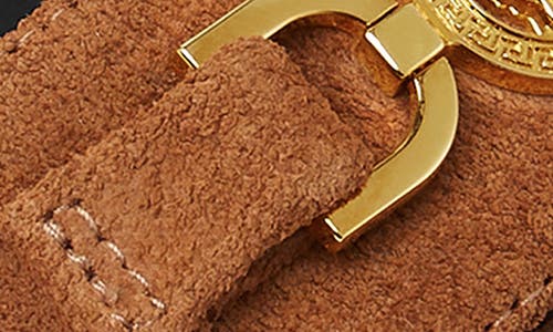 Versace Medusa '95 Suede Espadrille Wedge Sandal In Brown