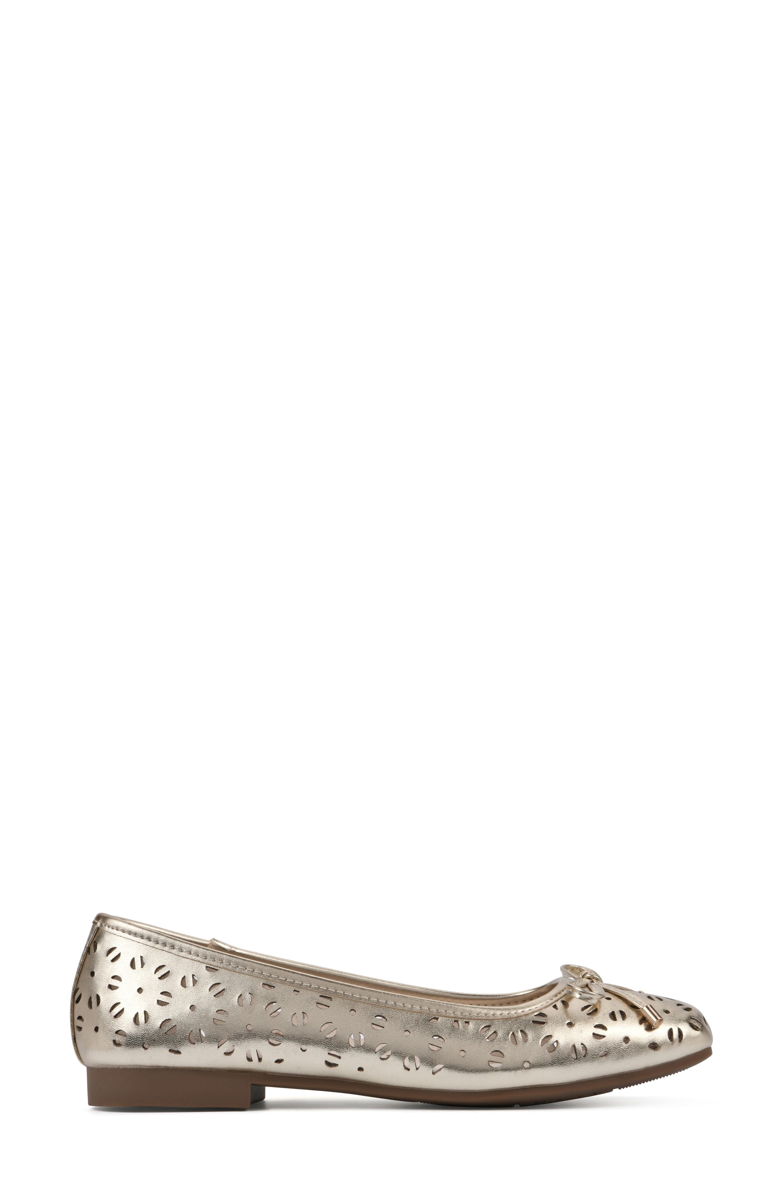 Bessa Square Toe Flat, Alternate, color, PLATINO/ METALLIC/ SMOOTH