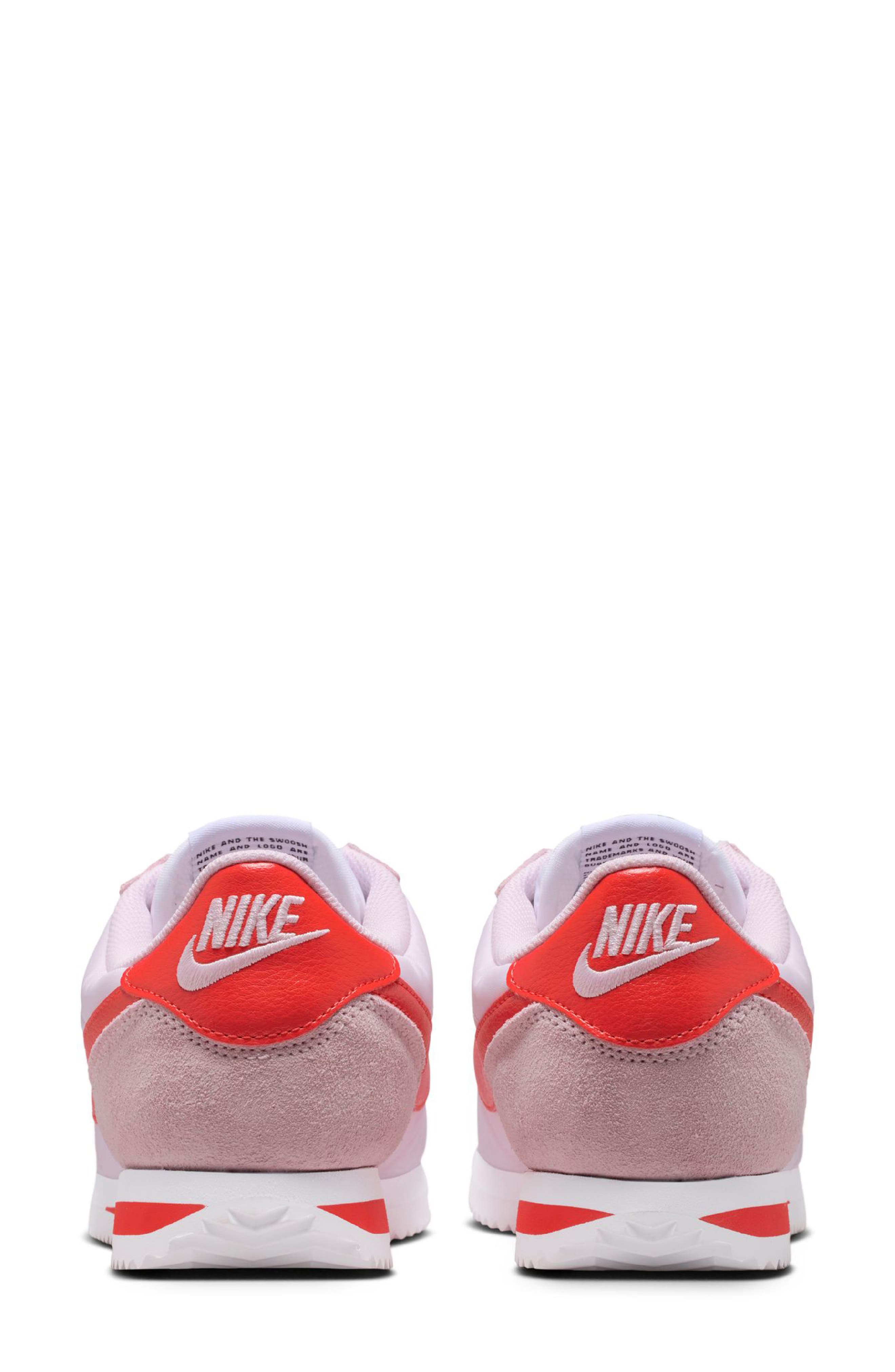 Cortez TXT Sneaker, Alternate, color, PINK/ CRIMSON/ WHITE/ ORANGE
