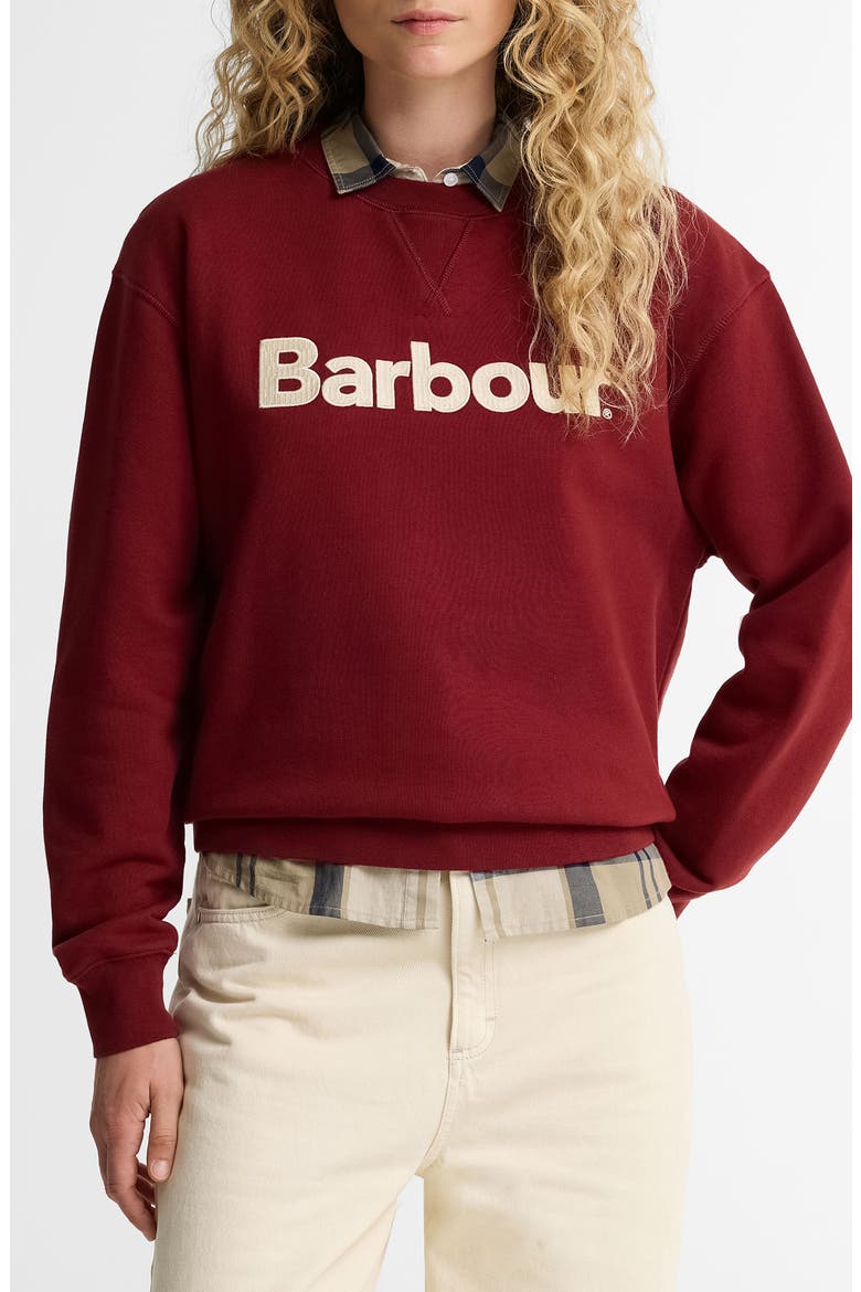 Hartland Graphic Sweatshirt, Main, color, CRANBERRY RED