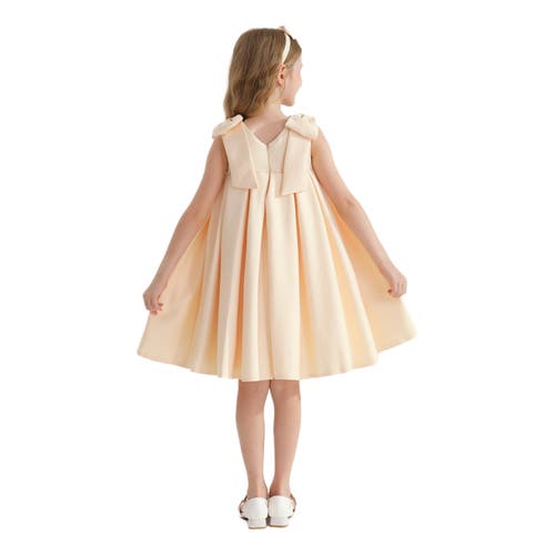 Tulleen Palermo Bow-detailing Dress In Champagne