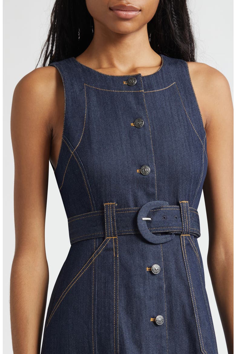 Cezanne Denim Midi Dress, Alternate, color, INDIGO