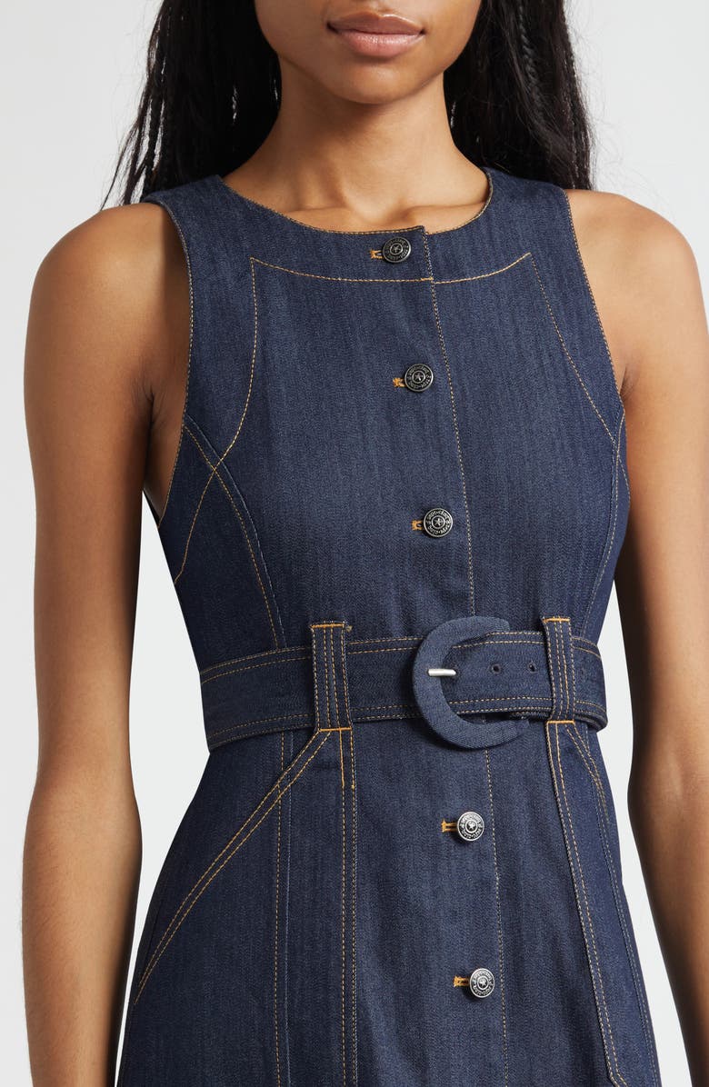 Cinq à Sept Cezanne Denim Midi Dress, Alternate, color, Indigo