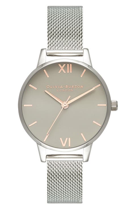 Mesh Strap Watch, 30mm