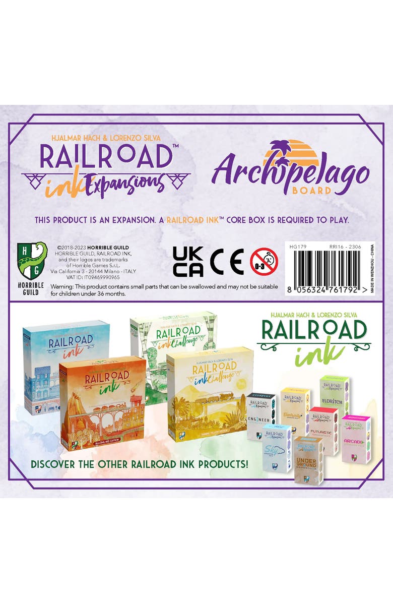 Horrible Guild Railroad Ink Challenge Archipelago Boards Set  1 to 4 Players | 20 Minutes | Ages 8+, Alternate, color, Multicolored