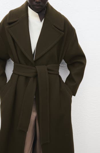 Kyle Relaxed Fit Double Face Wool Blend Coat