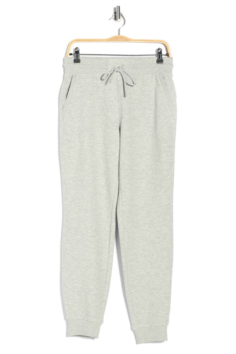 Cotton Blend Rib Sweatpants, Alternate, color, HEATHER LIGHT GREY