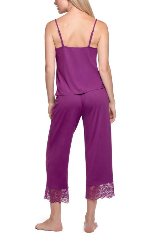 In Bloom By Jonquil Brit Crop Pajamas In Purple