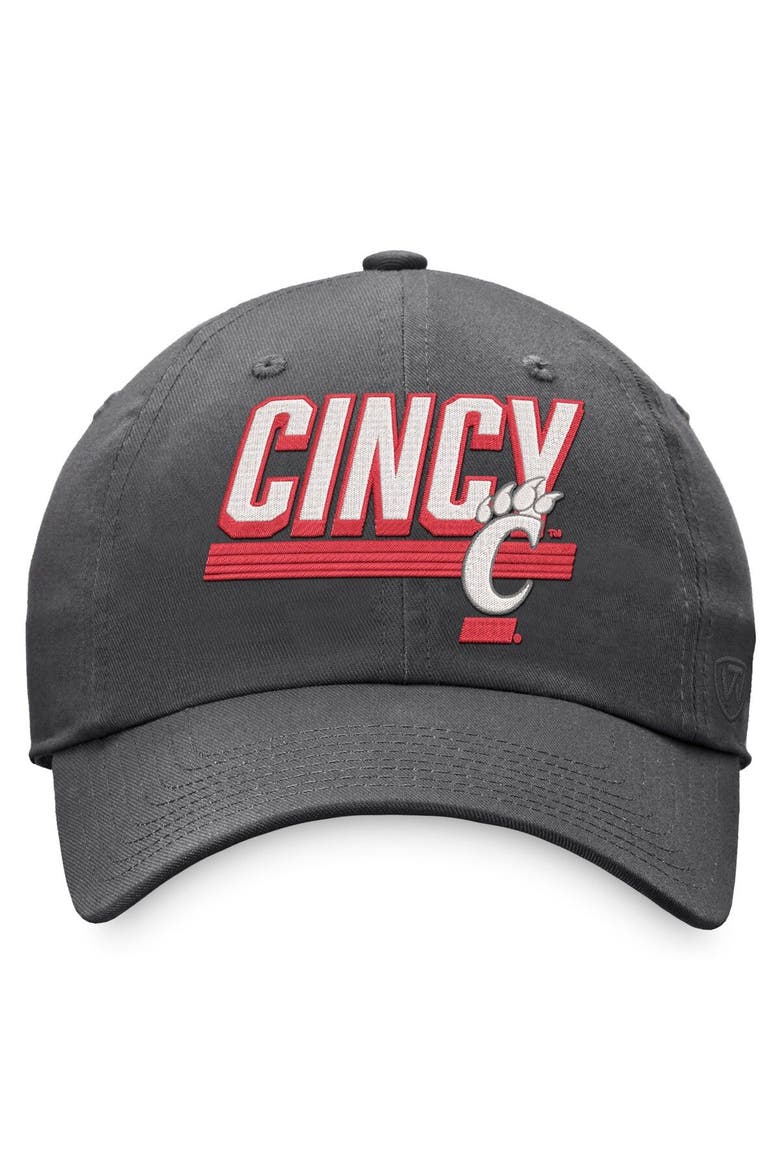 Men's Top of the World Charcoal Cincinnati Bearcats Slice Adjustable Hat, Alternate, color, Charcoal