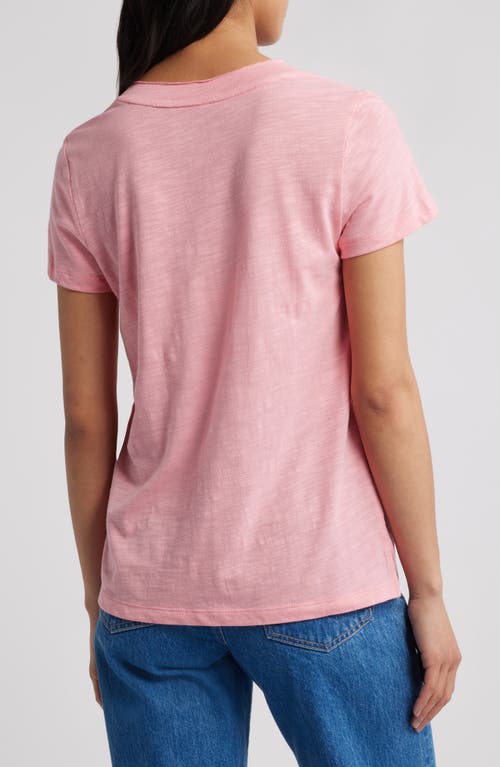 Shop Caslonr Caslon(r) Cotton & Modal V-neck T-shirt In Pink Geranium
