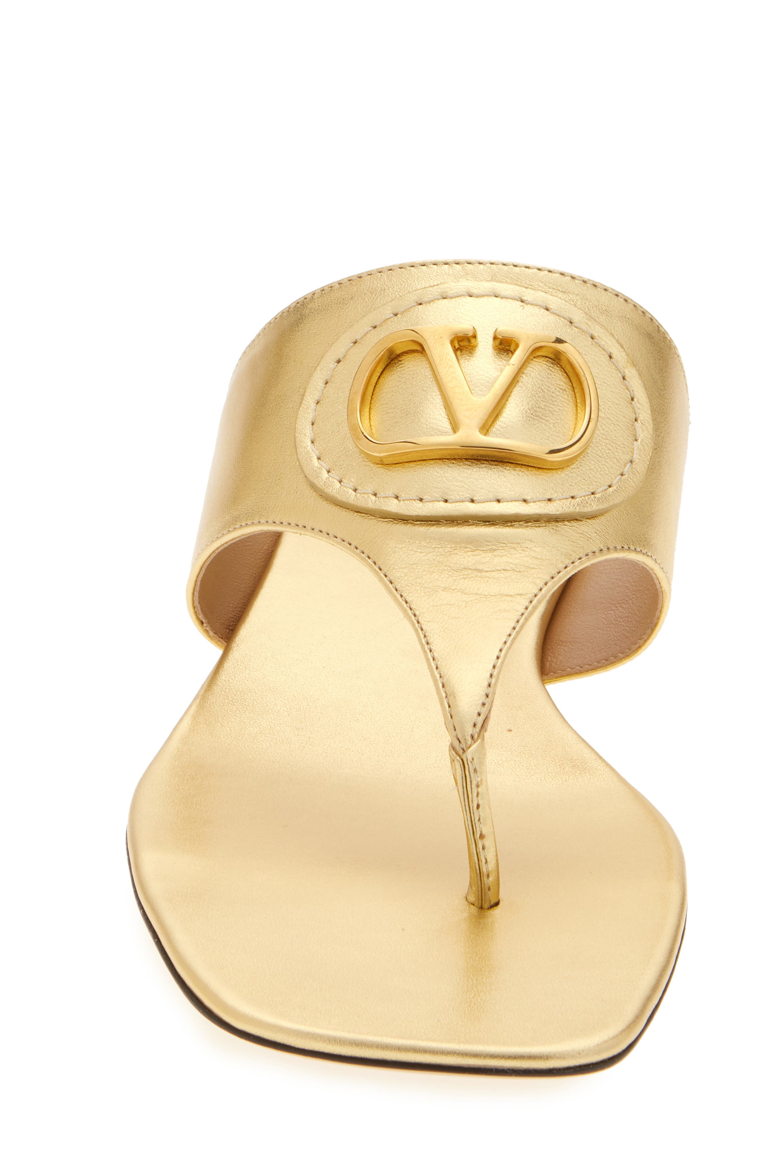 Valentino Garavani VLOGO Sandal, Alternate, color, Antique Brass