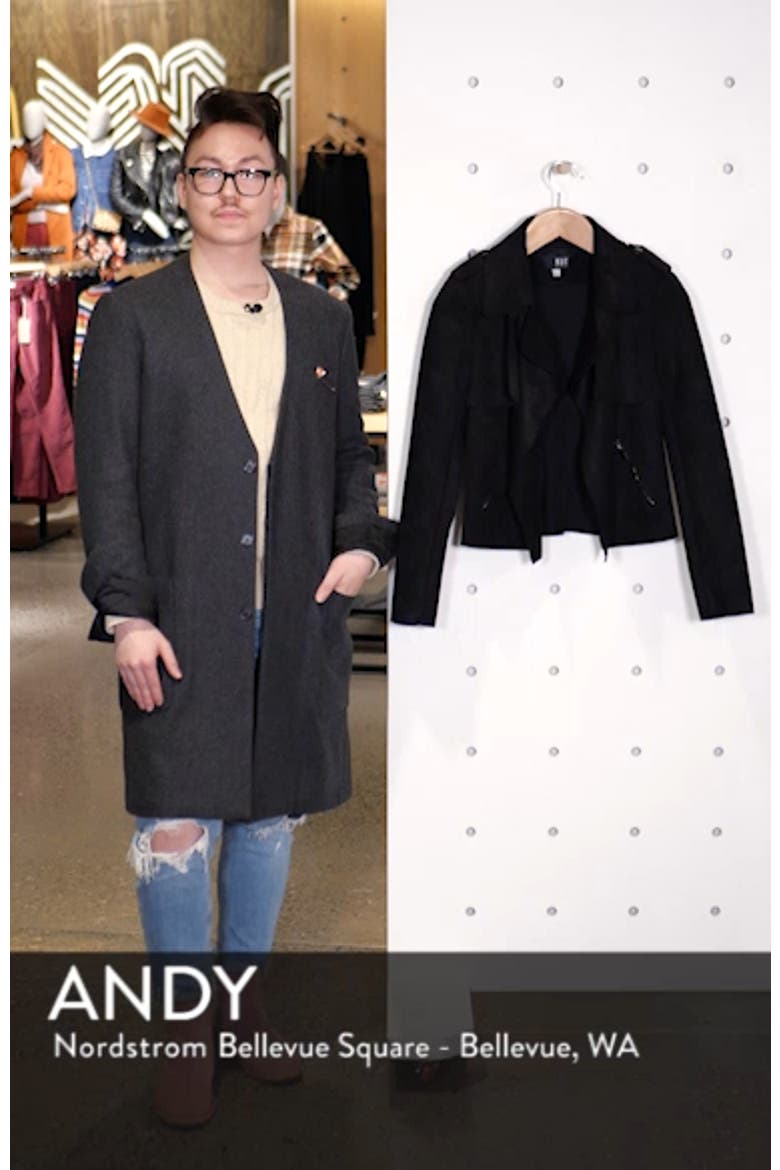 Jacee Draped Moto Jacket video
