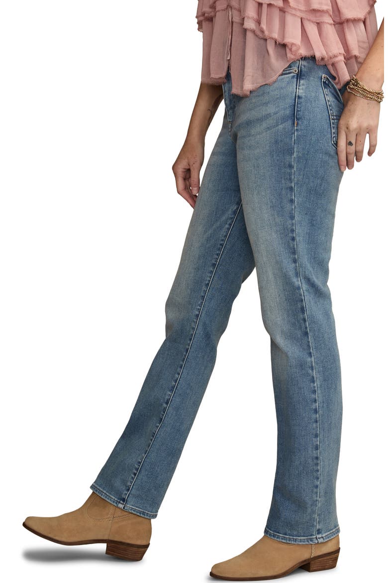 Curvy High Waist Straight Leg Jeans, Alternate, color, WANDERER