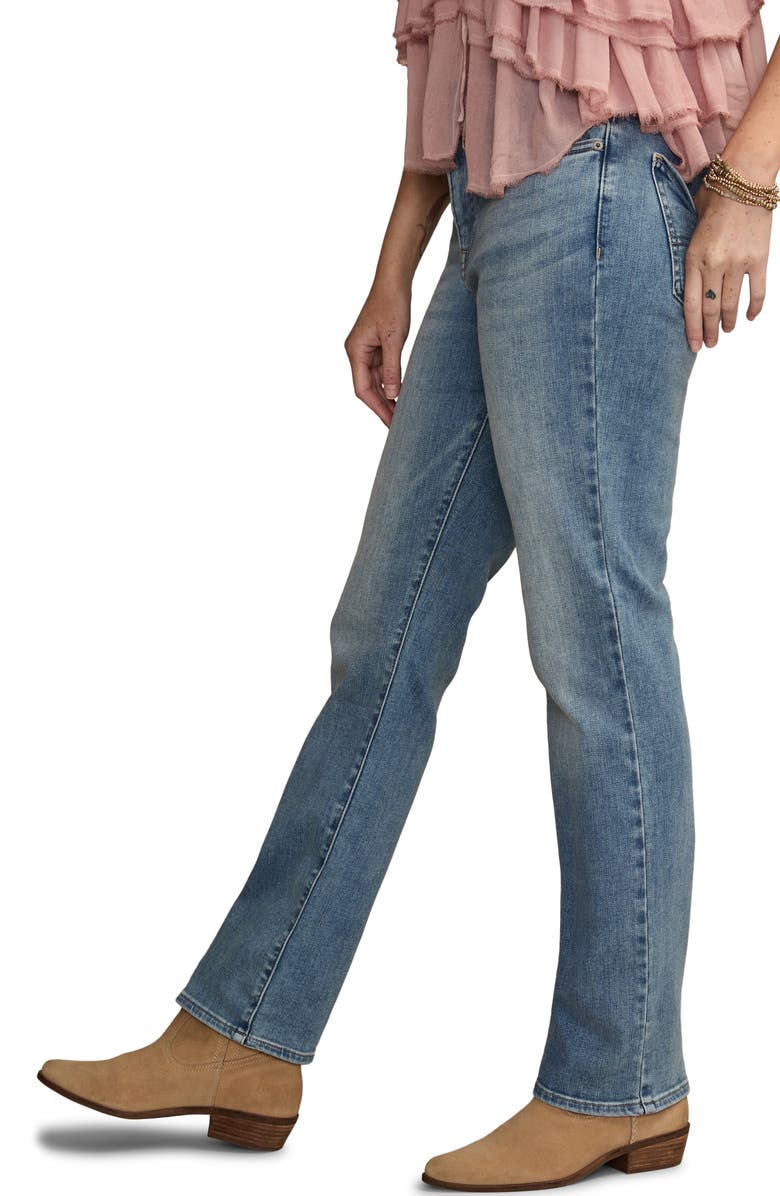 Lucky Brand Curvy High Waist Straight Leg Jeans, Alternate, color, Wanderer