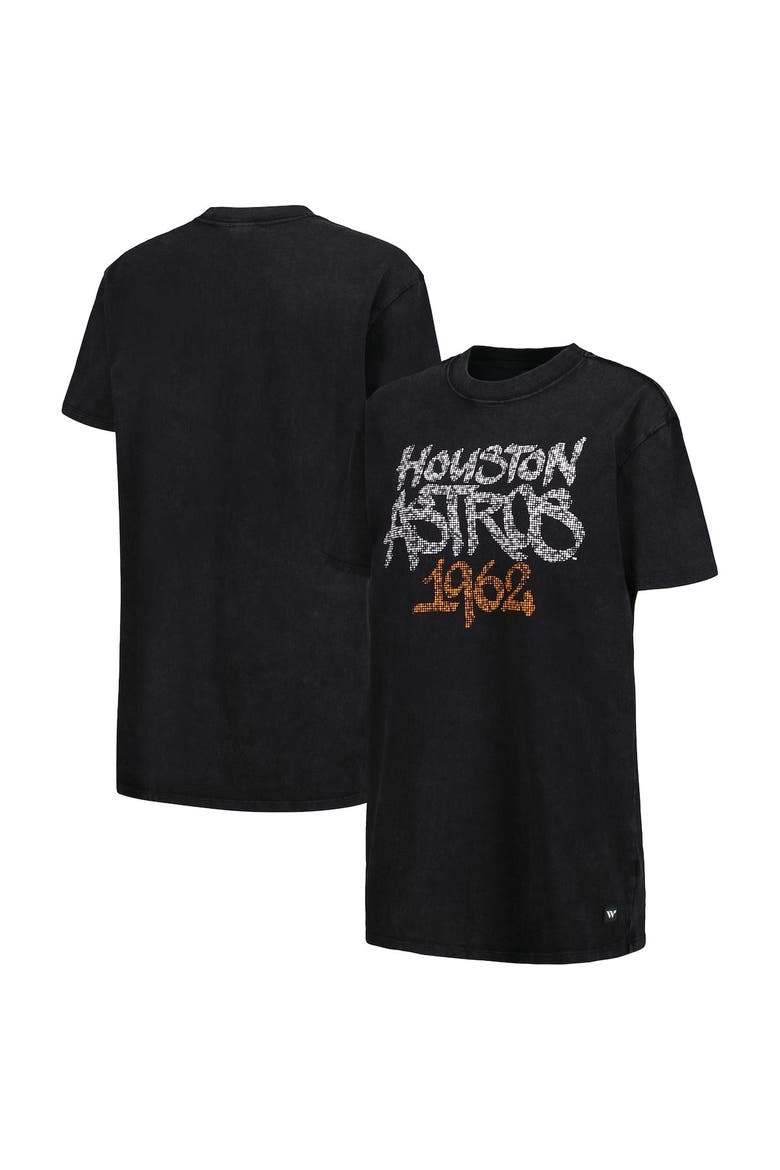 Women's The Wild Collective Black Houston Astros T-Shirt Dress, Alternate, color, Black
