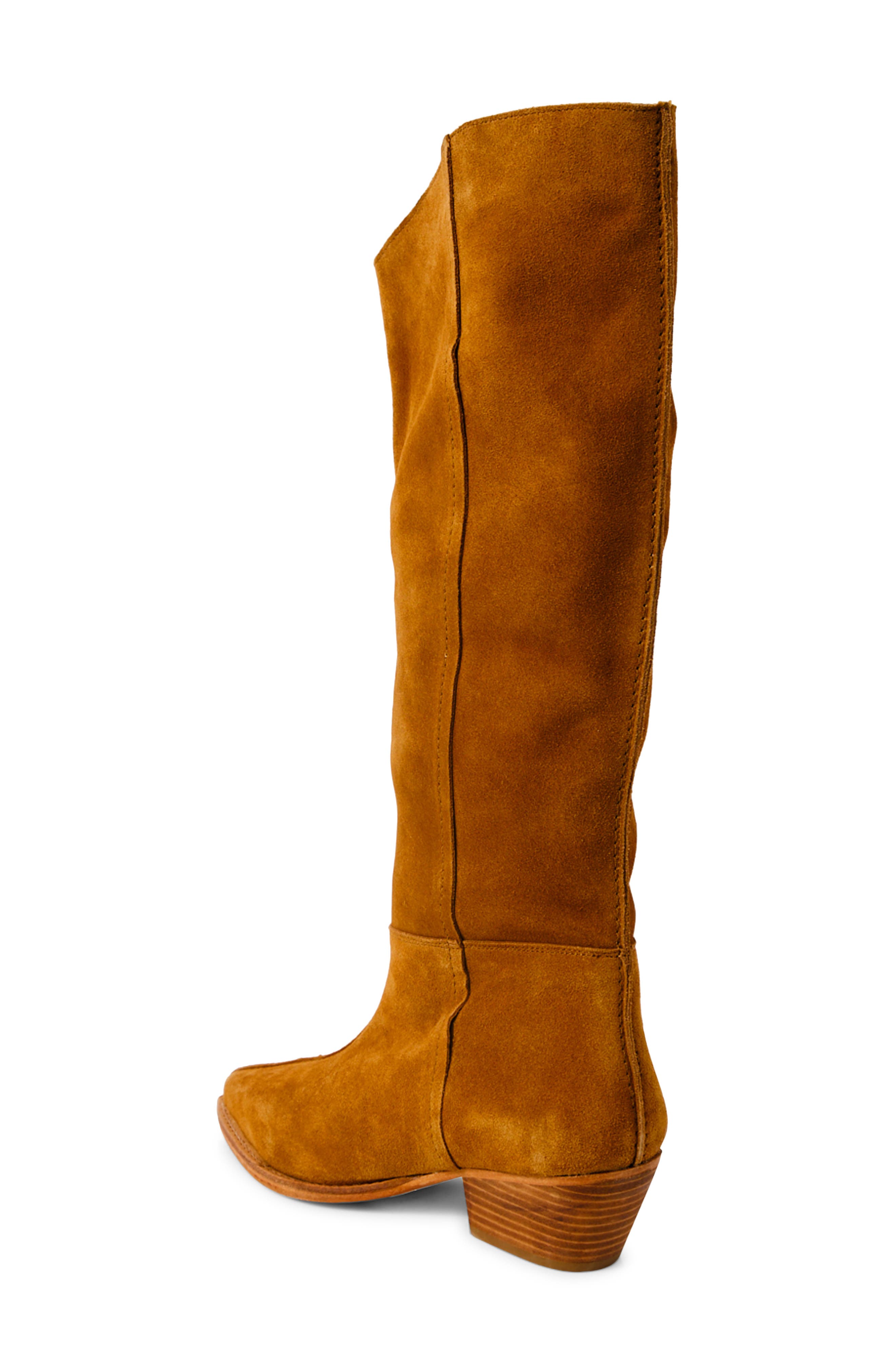 Free People Sway Knee High Boot, Alternate, color, Burnt Caramel Suede