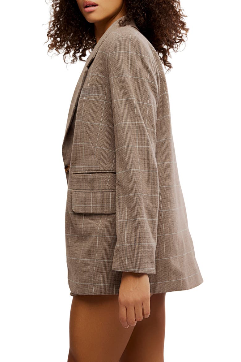 Paper Cut Pinstripe Blazer, Alternate, color, CHOCOLATE COMBO