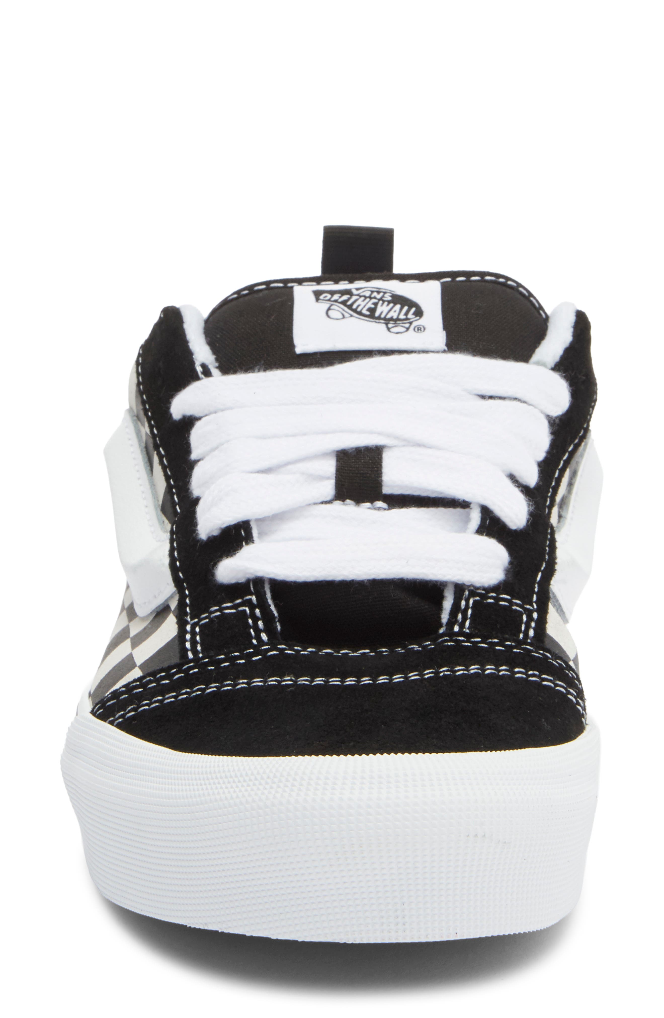 Knu Skool Suede Low Top Sneaker, Alternate, color, CHECKERBOARD BLACK/TRUE WHITE