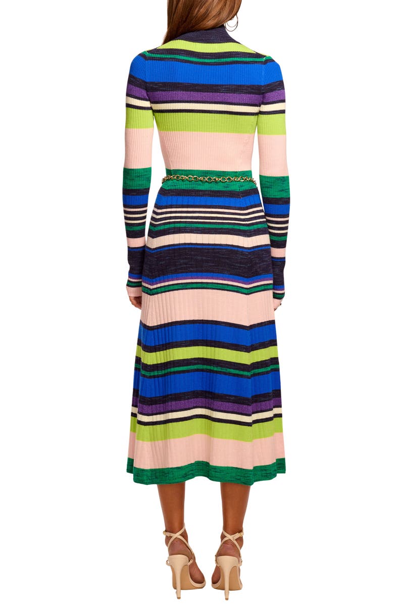 Ramy Brook Monaco Long Sleeve Sweater Dress, Alternate, color, Ultramarine Stripe