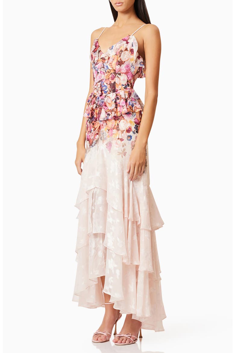 Perla Floral Tiered Maxi Dress, Alternate, color, FLORAL MULTI