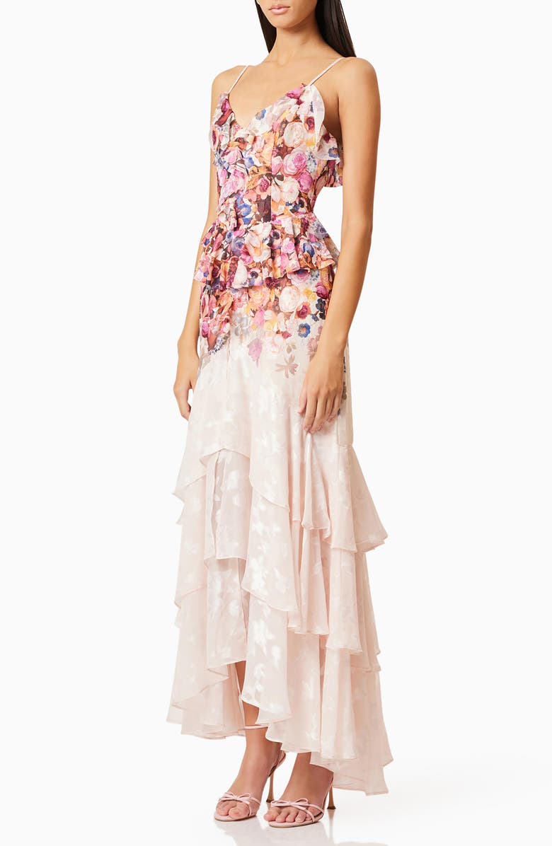 Elliatt Perla Floral Tiered Maxi Dress, Alternate, color,