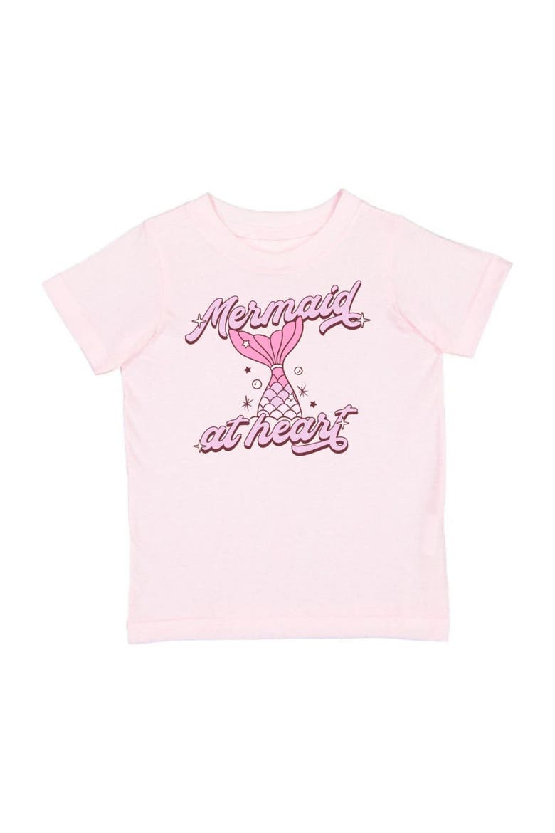 Mermaid At Heart Short Sleeve T-Shirt, Main, color, Pink