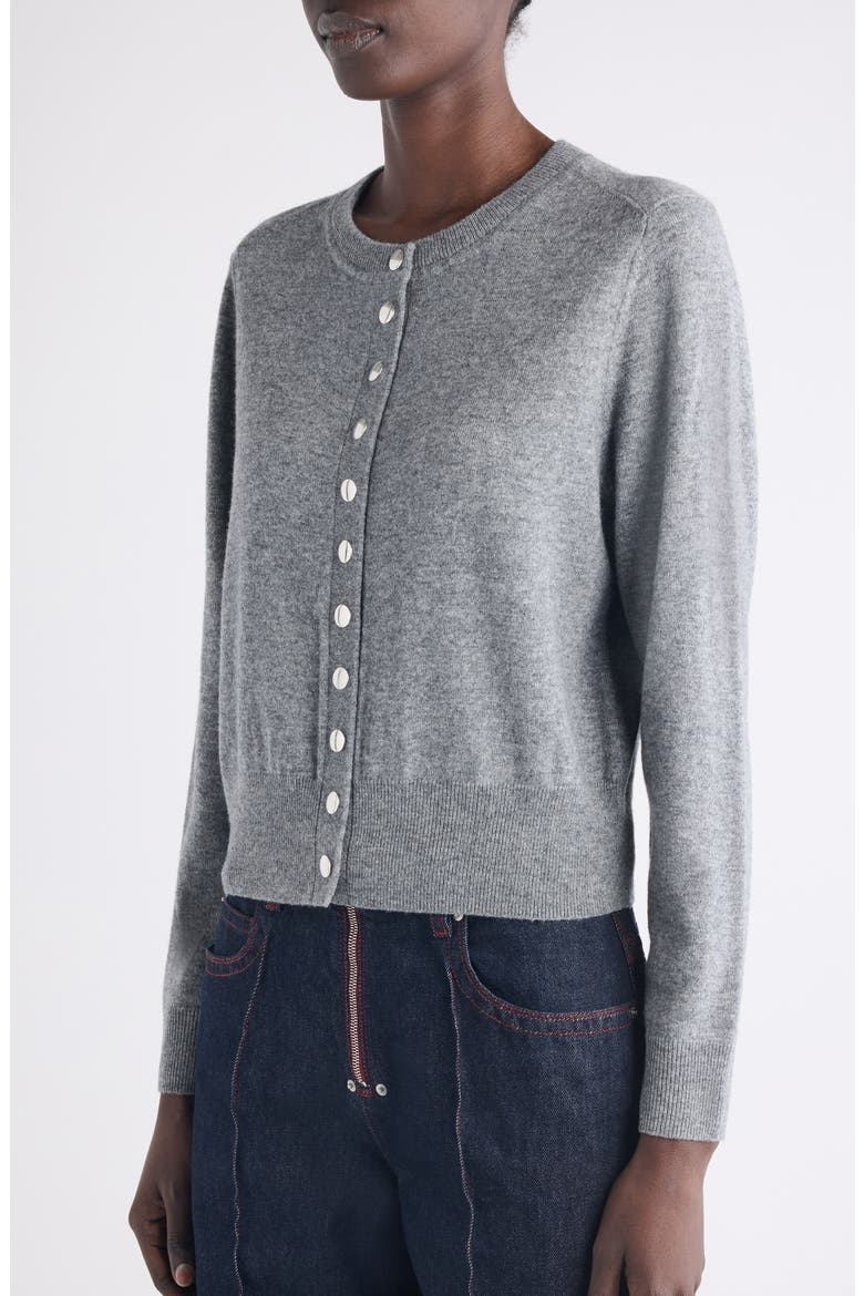 Idesia Merino Wool & Cashmere Cardigan, Alternate, color, LIGHT GREY