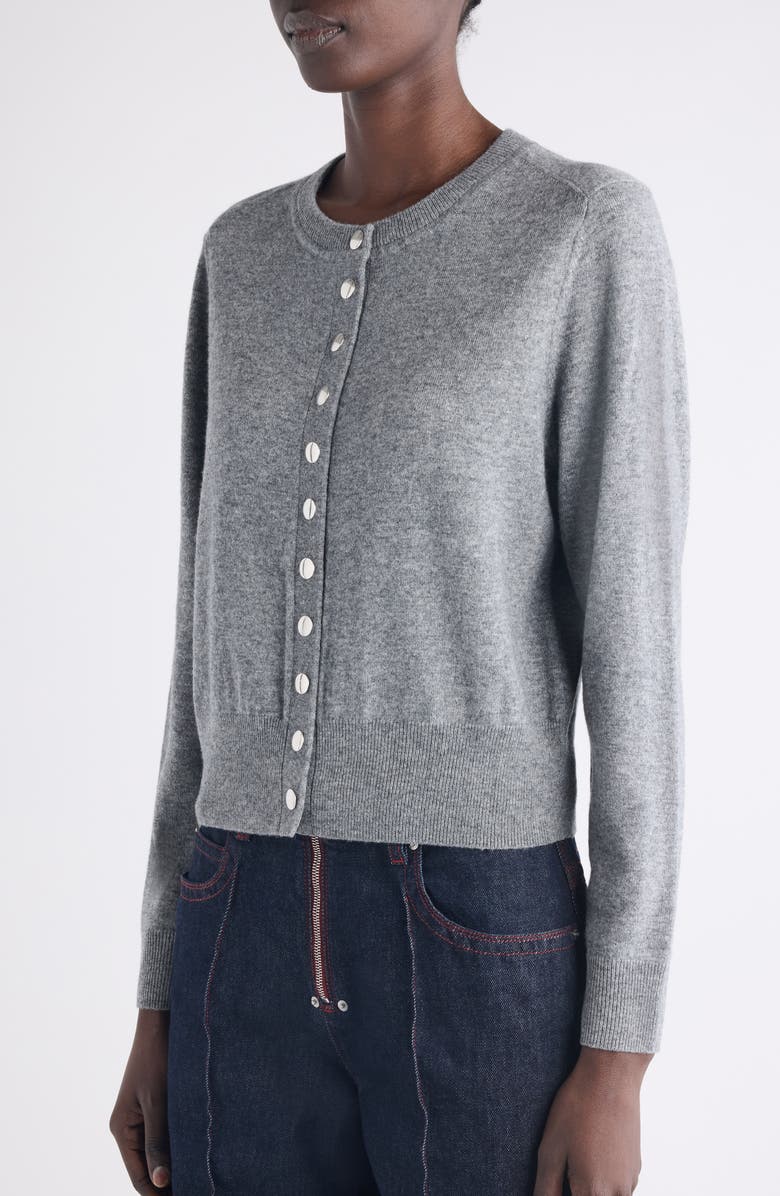 Isabel Marant Idesia Merino Wool & Cashmere Cardigan, Alternate, color, Light Grey
