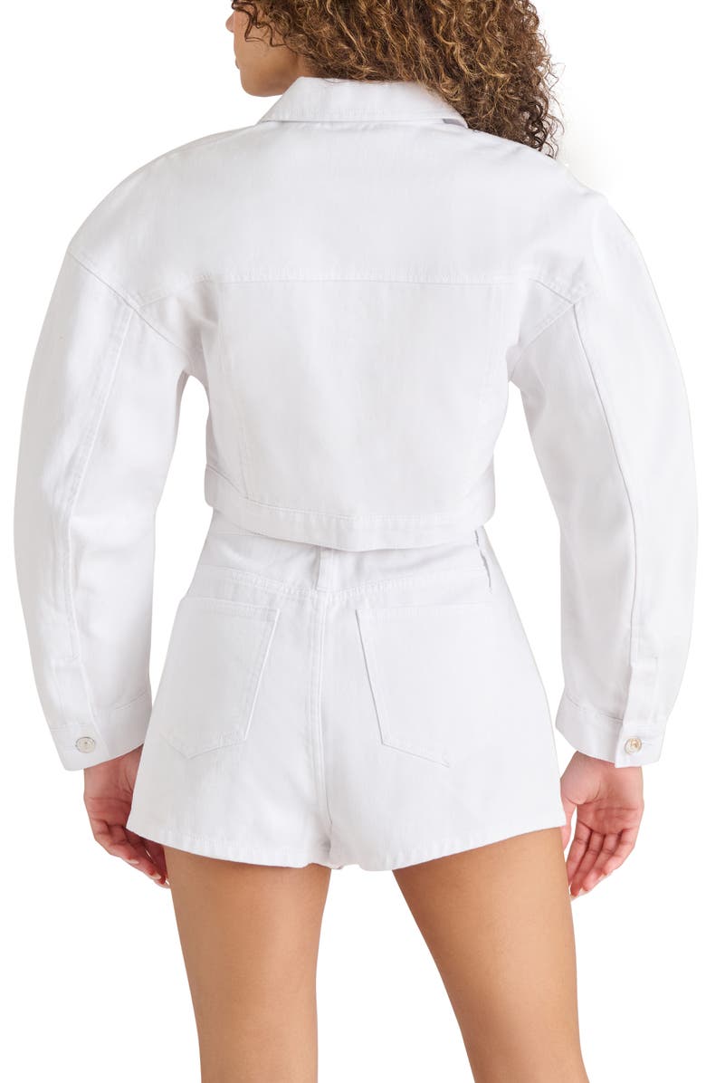 Steve Madden Damiani Grommet Denim Crop Jacket, Alternate, color, 