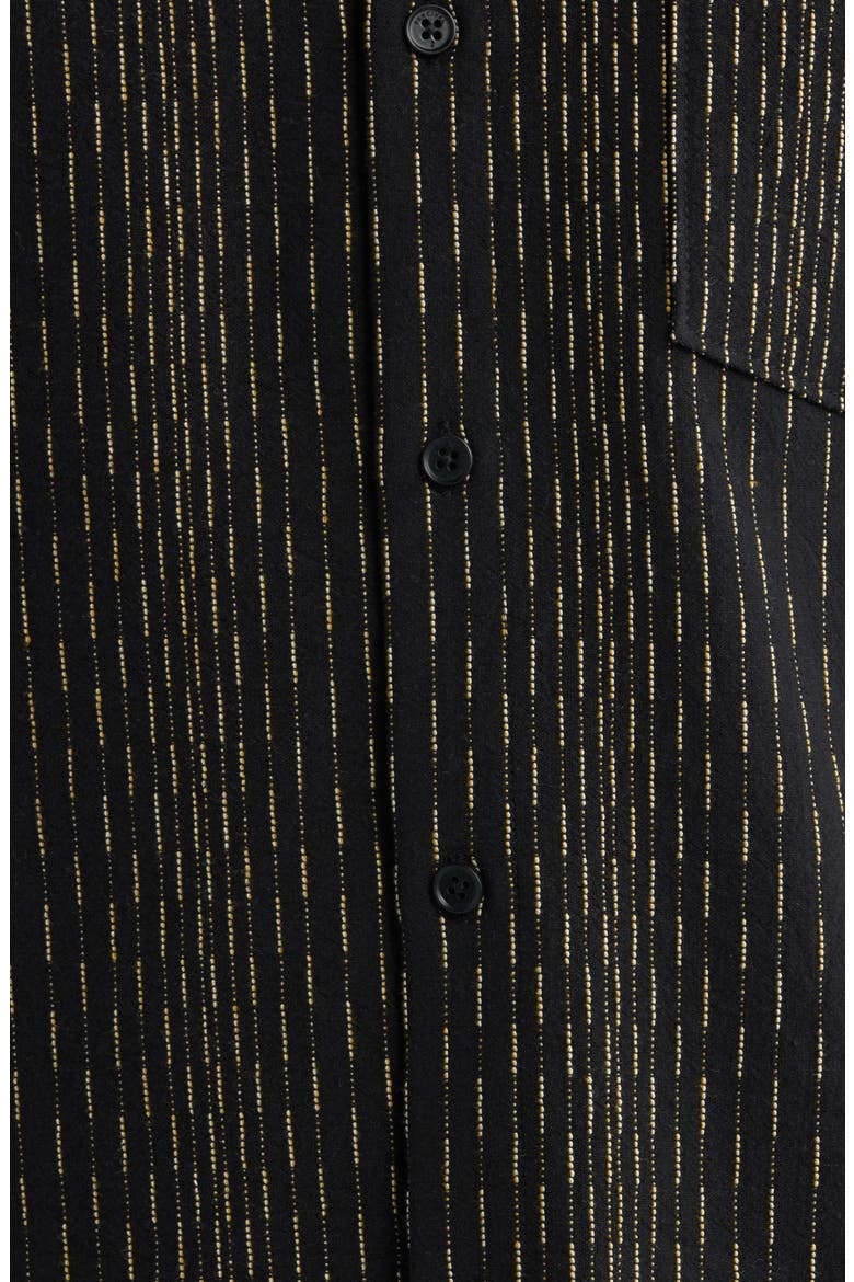Leland Stripe Camp Shirt, Alternate, color, BLACK