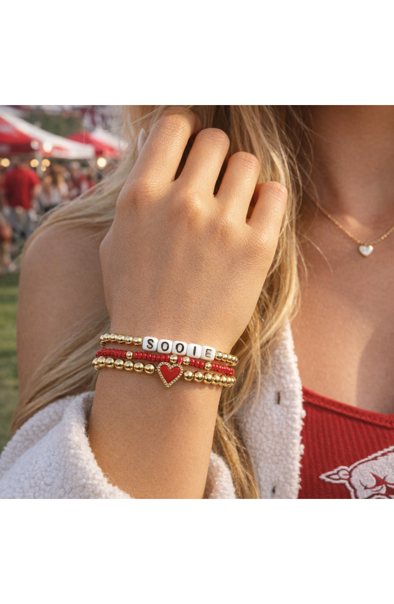 Color Shout Arkansas Love My College Bracelet Stack, Alternate, color,
