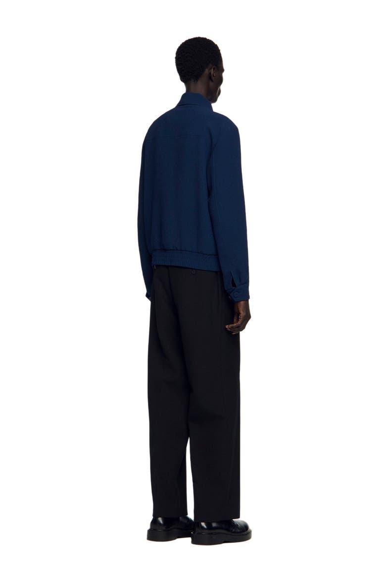 Textured zip-up jacket, Alternate, color, Royal blue
