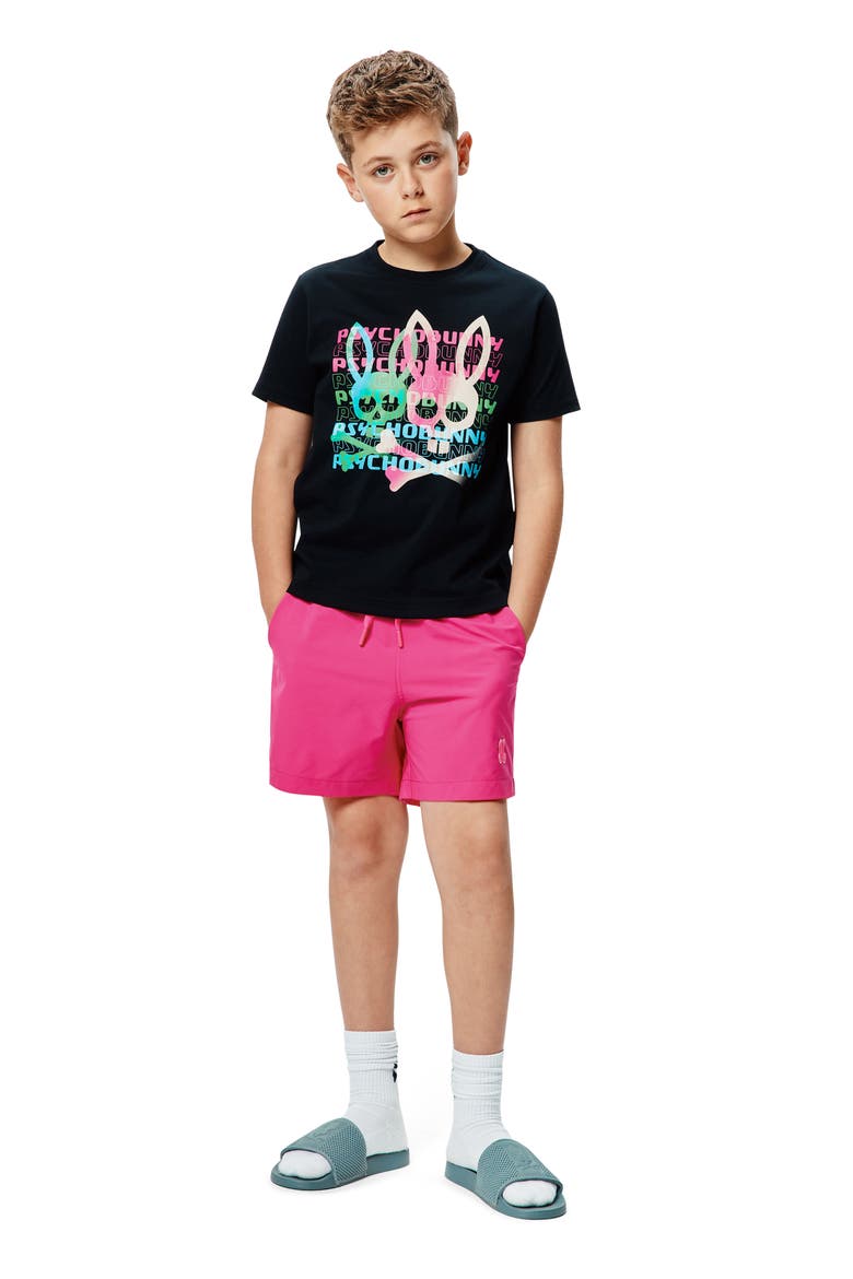 Kids' Landon Wordmark Tee, Alternate, color, BLACK