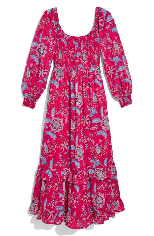 Vineyard Vines Ellen Long Sleeve Cotton Maxi Dress In Red