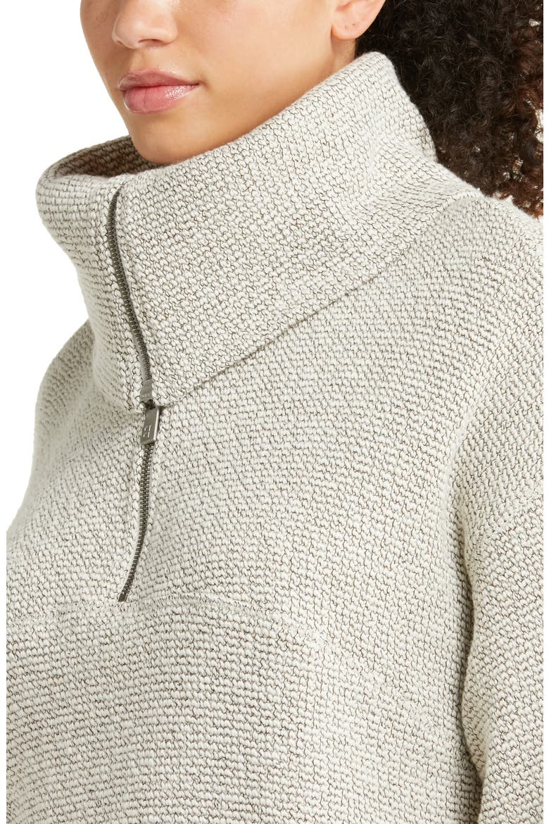 Restful Bouclé Half Zip Pullover, Alternate, color, LILY WHITE