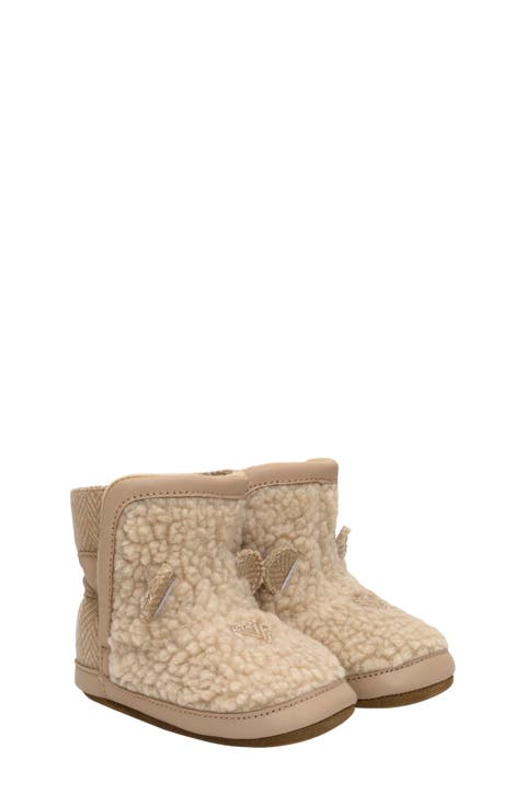 Kids' Wren Faux Shearling Bootie (Baby & Walker)