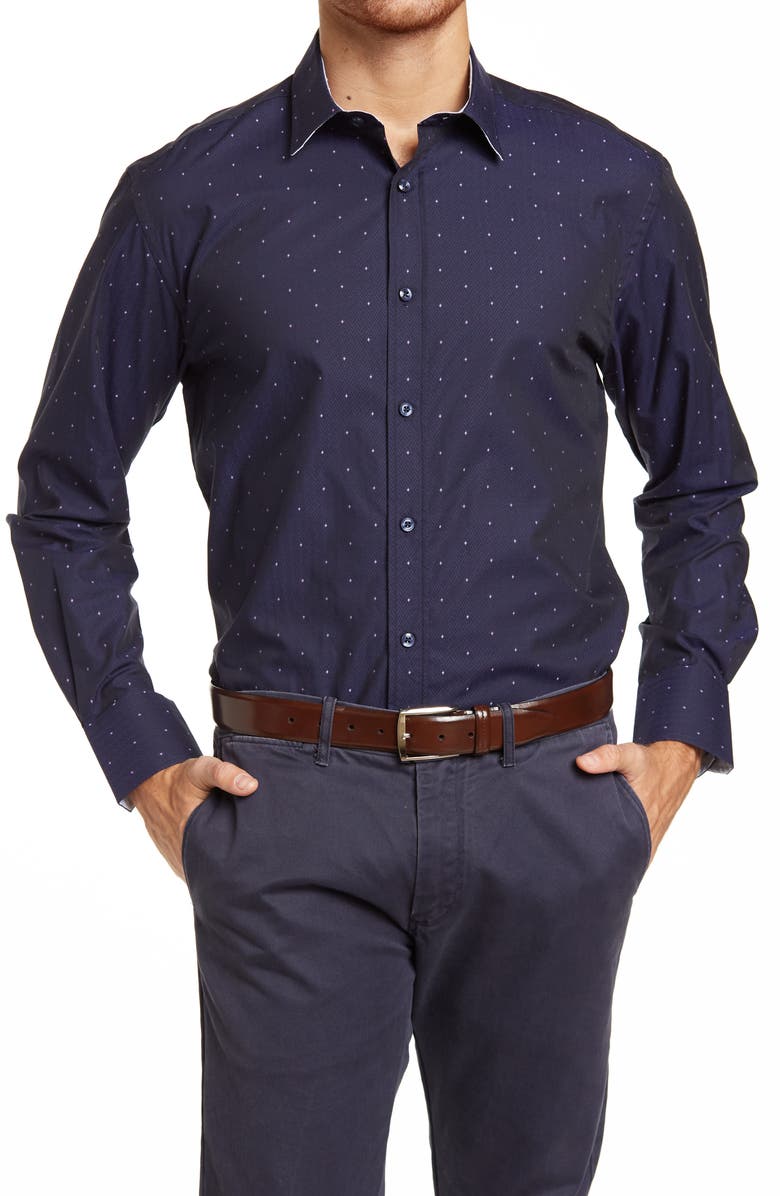 QUIETI APPAREL Long Sleeve Woven Shirt, Main, color, 