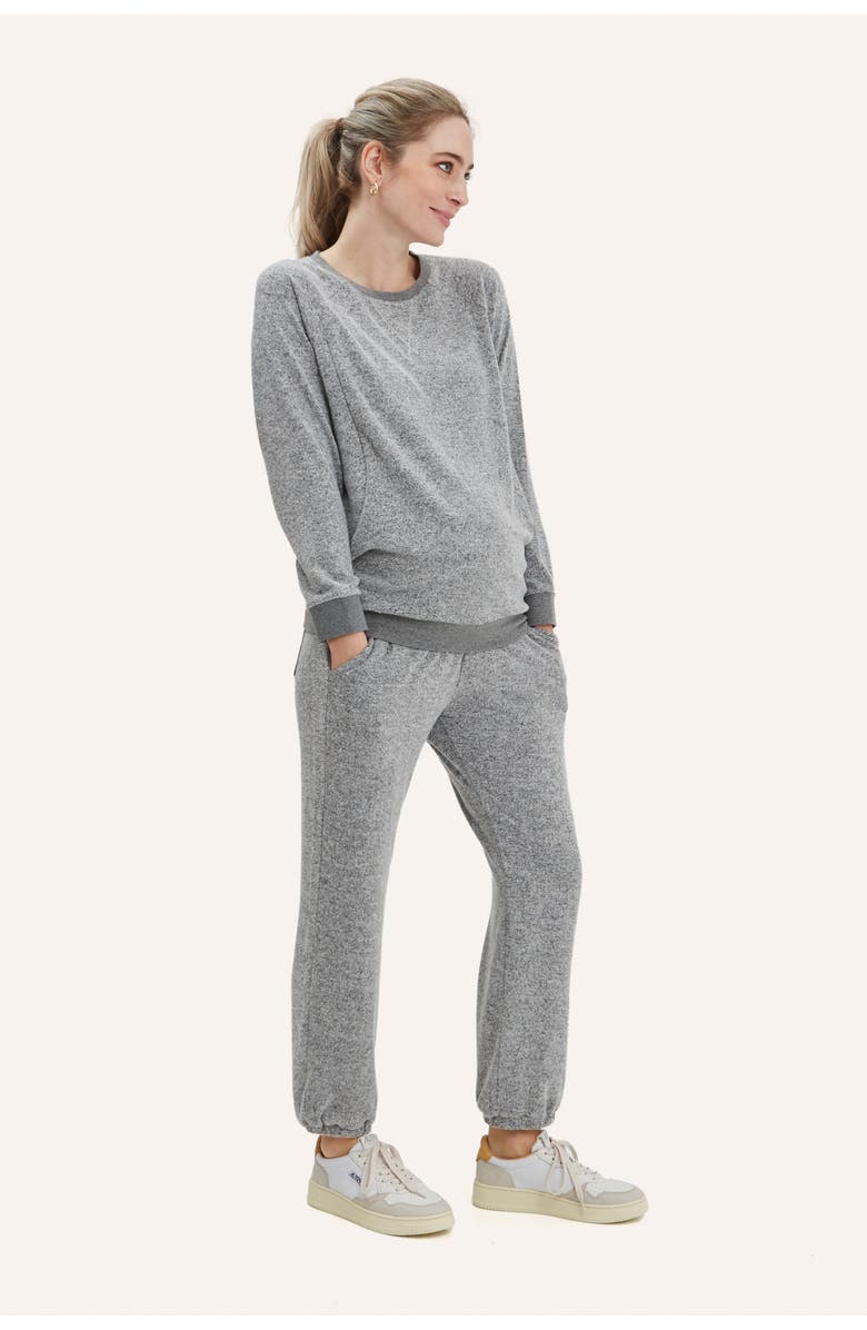 Nom Maternity Wren Under-the-belly Maternity Lounge Pants, Main, color, Grey
